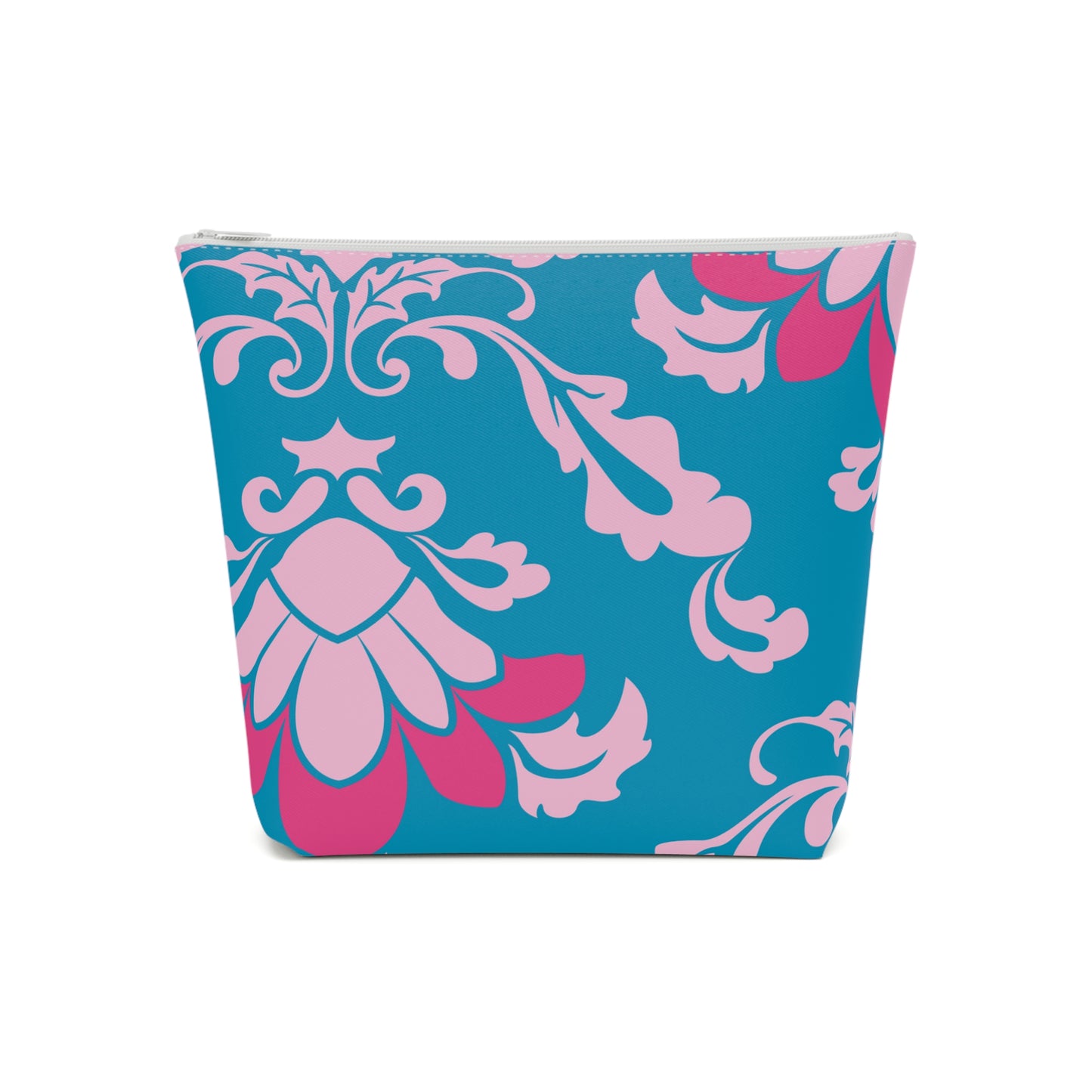 Cotton Cosmetic Bag Adult/Teen Makeup Bag Unisex Hot Pink Teal-Blue Customizable Put your Favorite Photo or Slogan, Or Name on THis tiffany.trillo@icloud.com