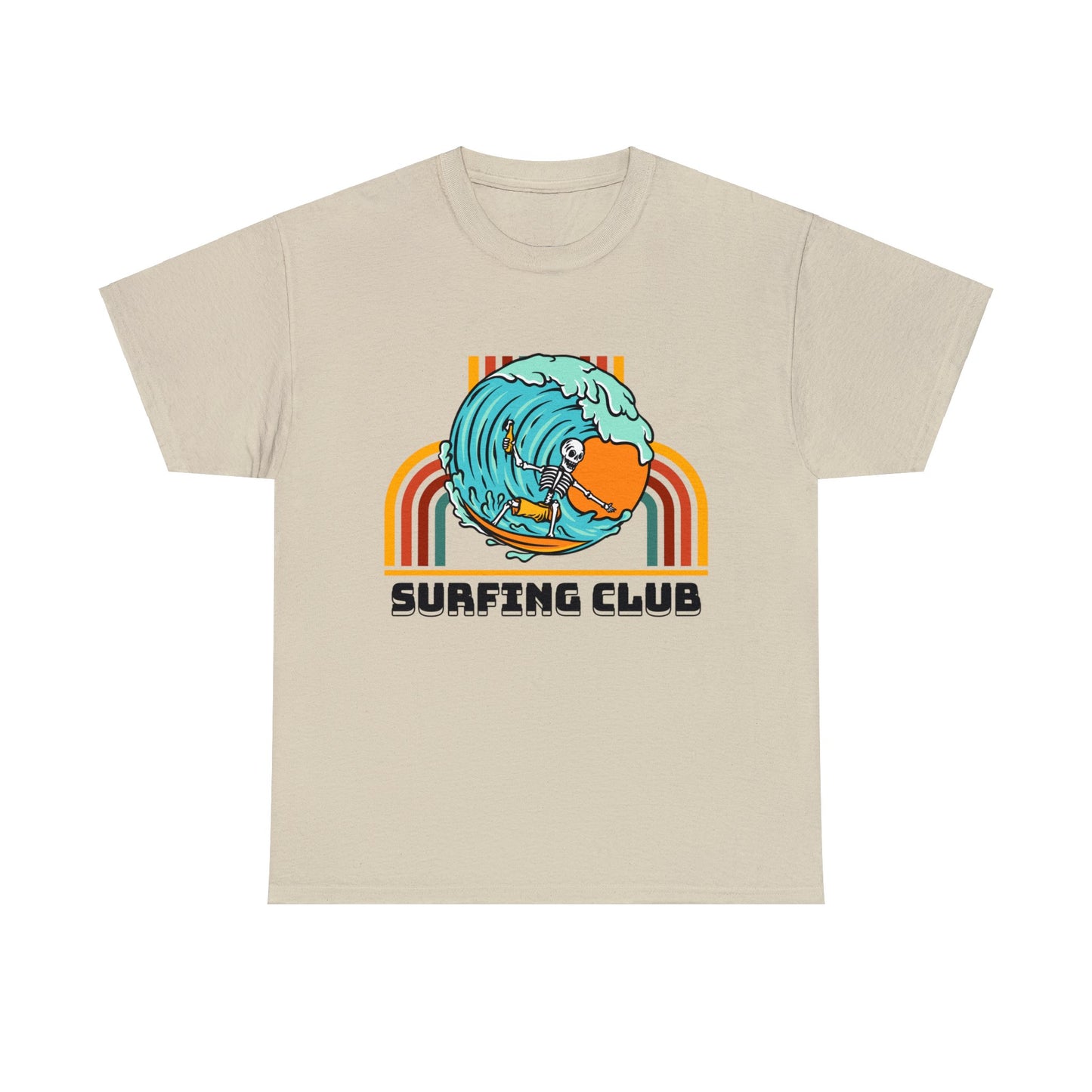 Unisex Heavy Cotton Tee adult/Teen Surfing Club Shirt Comes In Many Colors