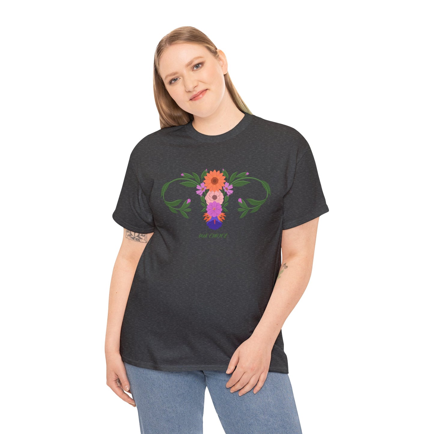 Unisex Heavy Cotton Tee Adult/Teen Activewear Shirt Comes In Many Colors Our Bodies Our Choice