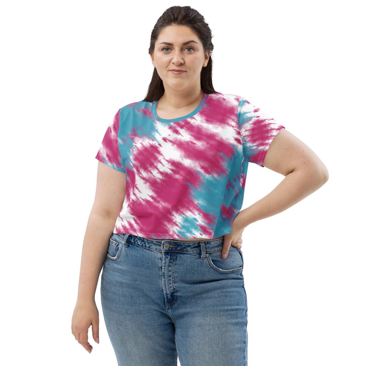 All-Over Print Crop Tee XXSmall Up To 6XL Adult/Teen Activewear