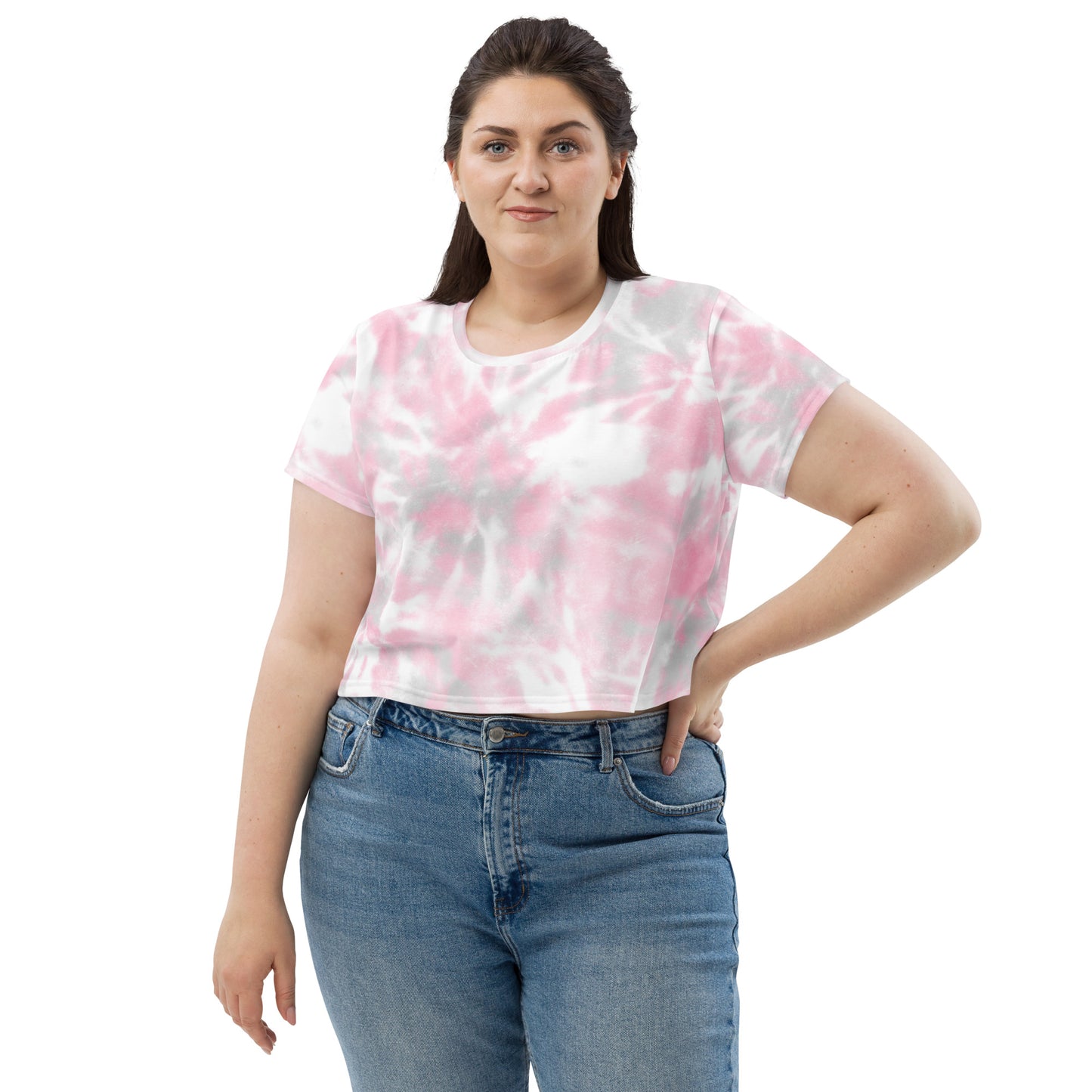 All-Over Print Crop Tee XSmall Up To 6XL Adult/Teen Activewear