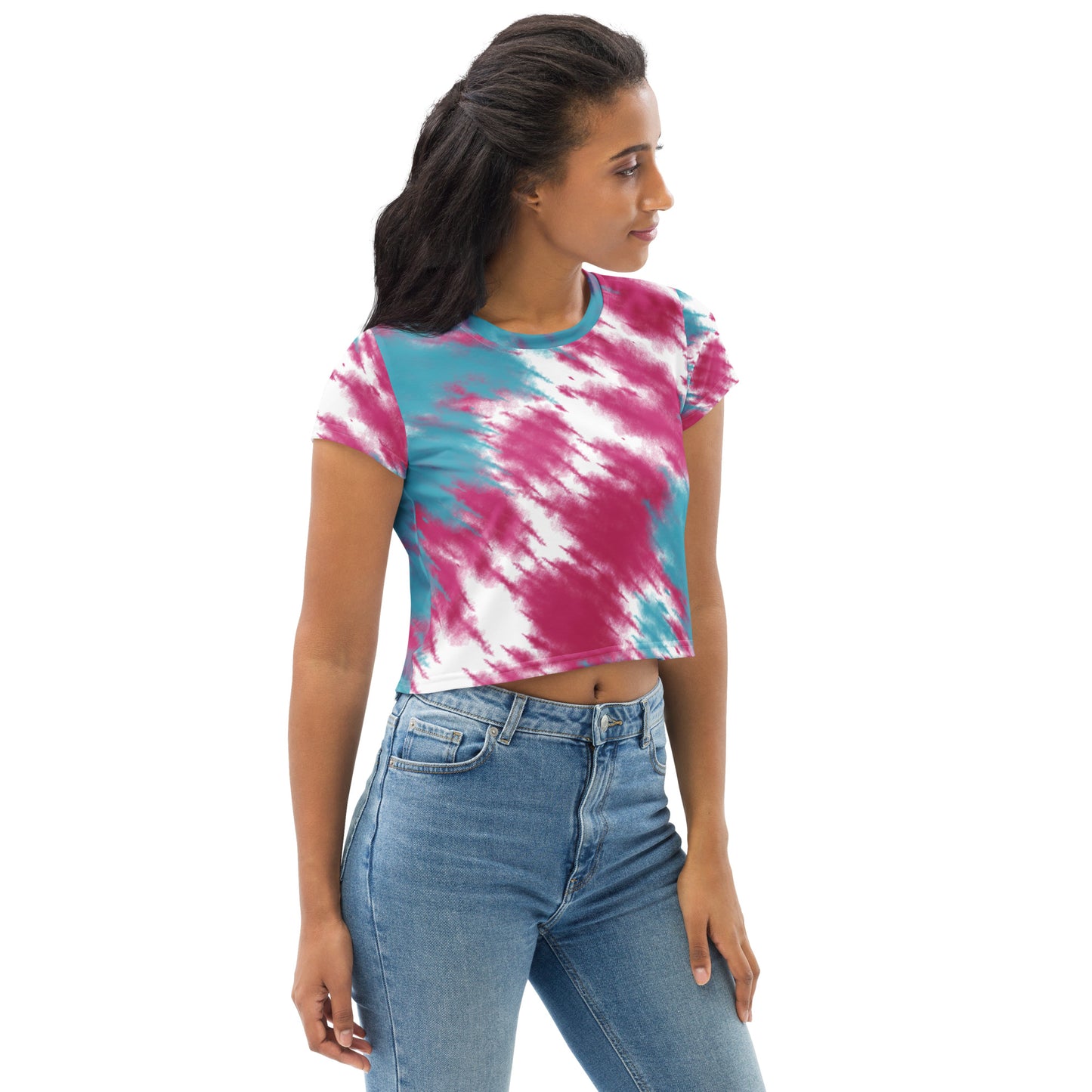 All-Over Print Crop Tee XXSmall Up To 6XL Adult/Teen Activewear