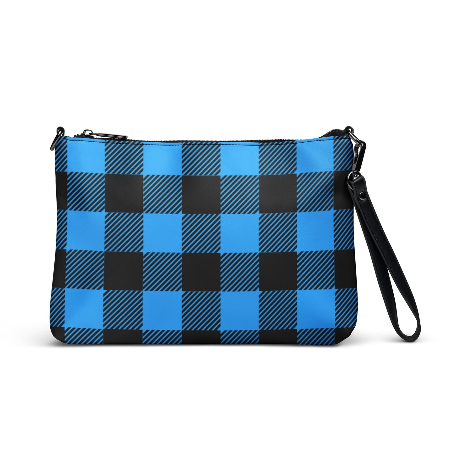 Crossbody bag Unisex Purse Adult/Teen Eye Cather Accessories Blue Black Plaid