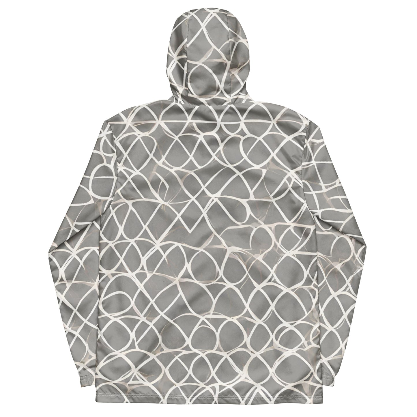 Unisex windbreaker Adult Activewear Grey and White Design