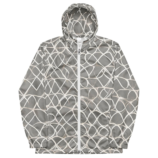 Unisex windbreaker Adult Activewear Grey and White Design