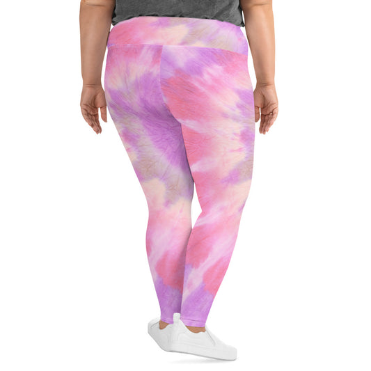 All-Over Print Plus Size Leggings pink & purple Adult Activewear Unisex