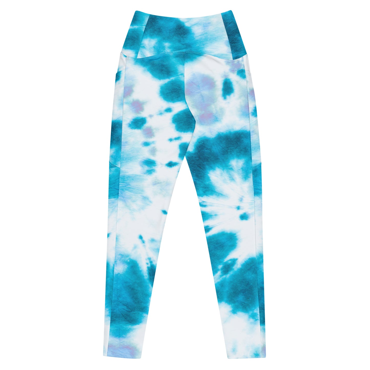 Crossover leggings with pockets 2XSmall Up To 6XL Adult/Teen Activewear Matching Top Sold Separately Blue White