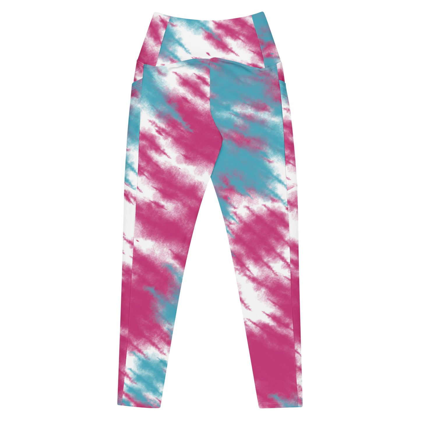 Crossover leggings with pockets 2XSmall Up To 6XL Adult/Teen Activewear Matching Top Sold Separately Pink Blue White