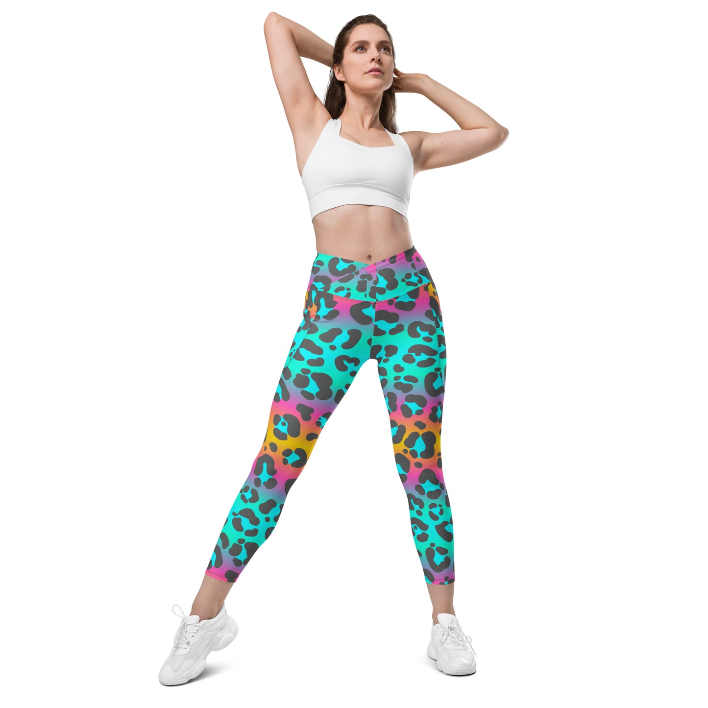 Crossover leggings with pockets Has Matching Top Sold Separate XXS to 6XL Adult/Teen Activewear