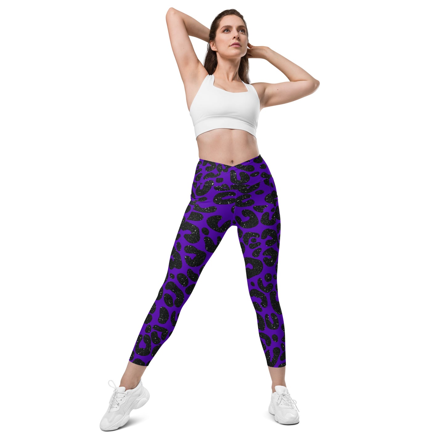 Crossover leggings with pocketsHas Matching Top Sold Separate XXS to 6XL Adult/Teen Activewear