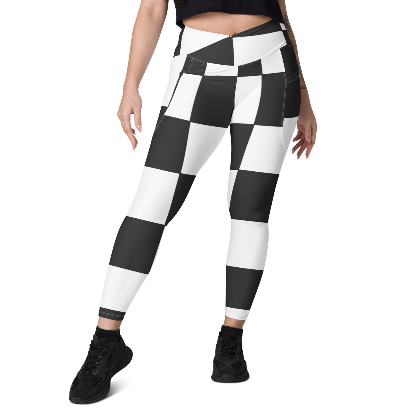 Crossover leggings with pockets Has Matching Top Sold Separate  XXS to 6XL Adult/Teen Activewear