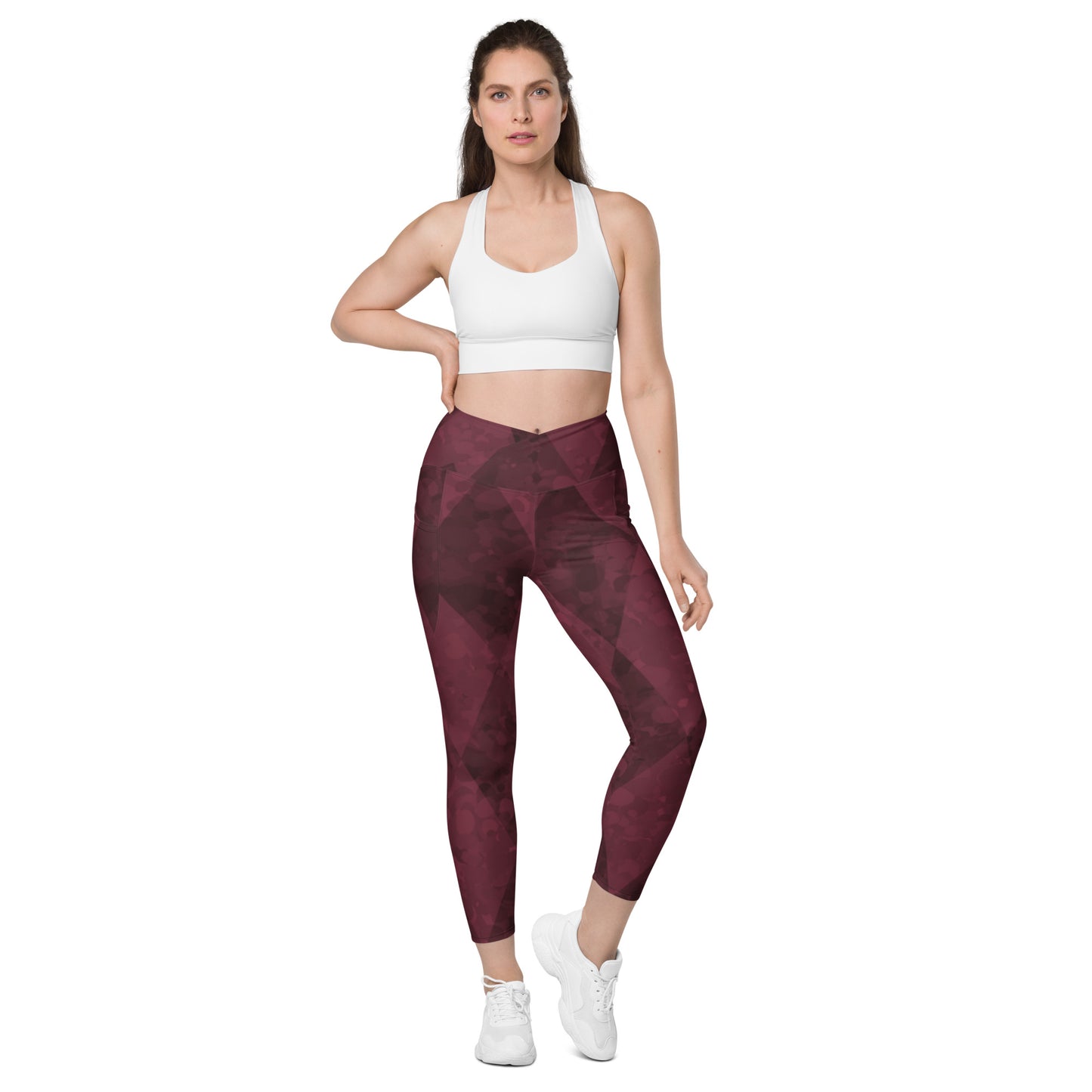 Crossover leggings with pockets Has Matching Top Sold Separate XXS to 6XL Adult/Teen Activewear