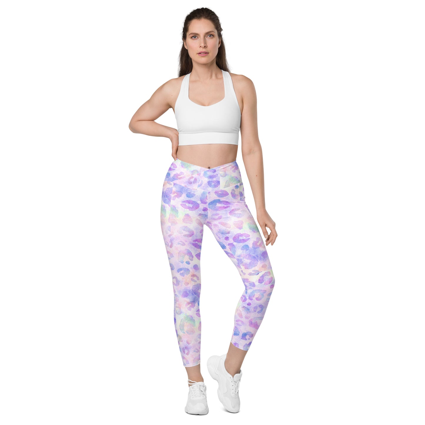 Crossover leggings with pockets Has Matching Top Sold Separate XXS to 6XL Adult/Teen Activewear