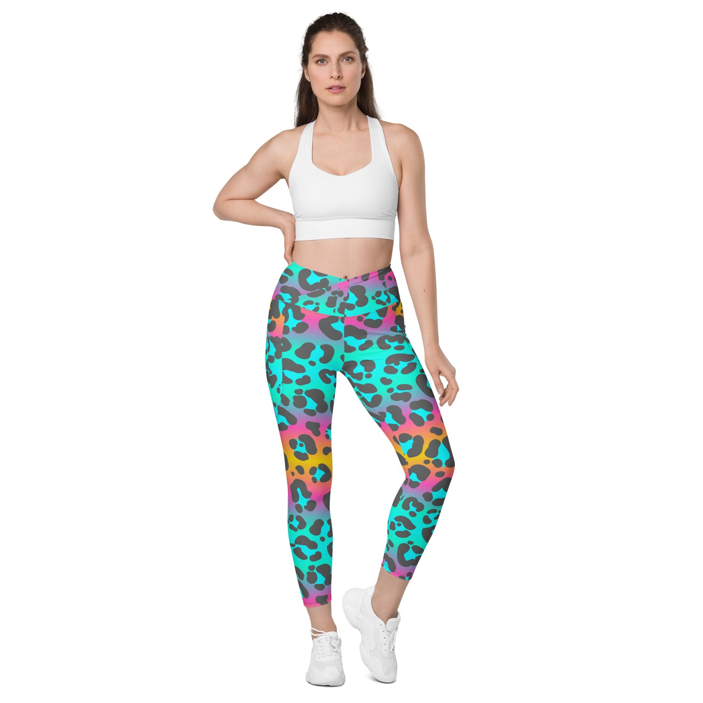 Crossover leggings with pockets Has Matching Top Sold Separate XXS to 6XL Adult/Teen Activewear