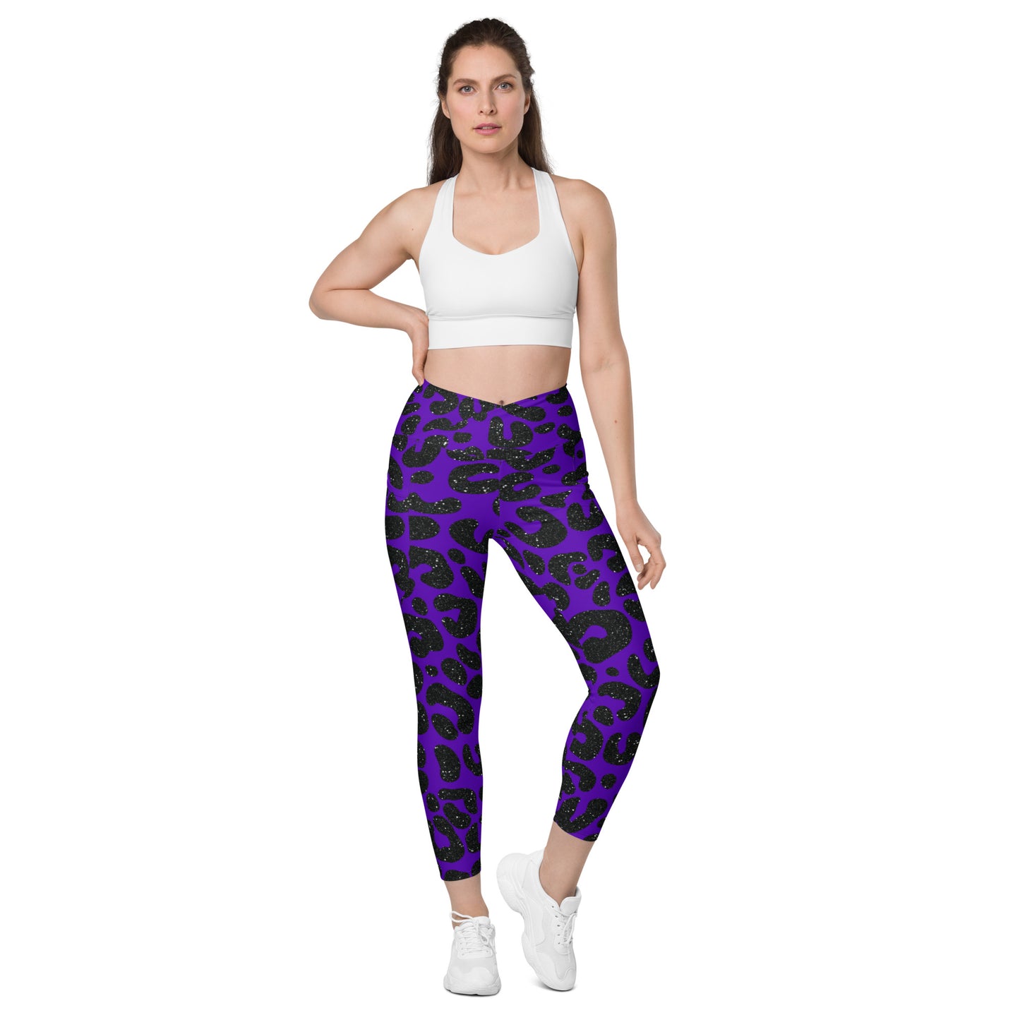 Crossover leggings with pocketsHas Matching Top Sold Separate XXS to 6XL Adult/Teen Activewear