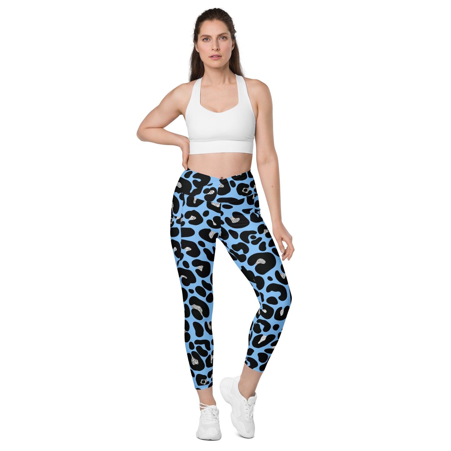 Crossover leggings with pockets Has Matching Top Sold Separate XXS to 6XL Adult/Teen Activewear