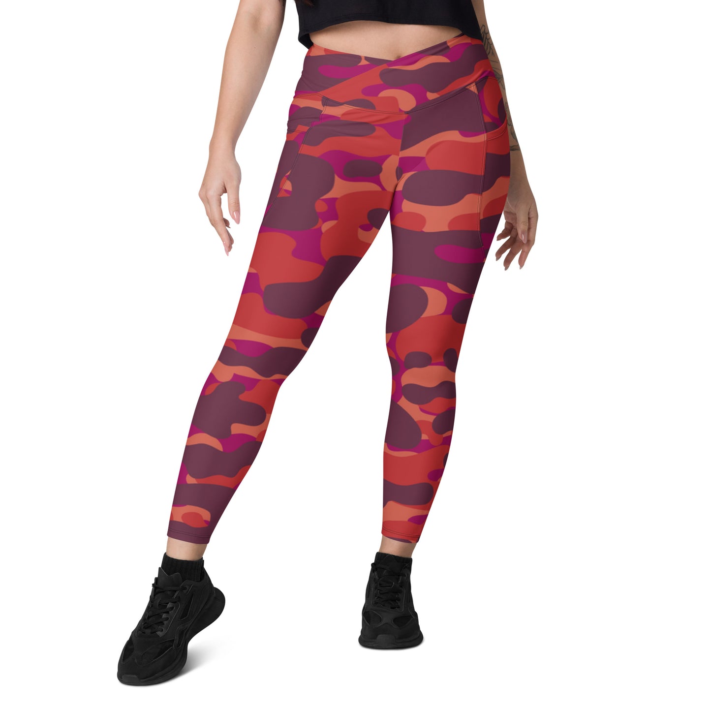 Crossover leggings with pockets Has Matching Top Sold Separate XXS to 6XL Adult/Teen Activewear