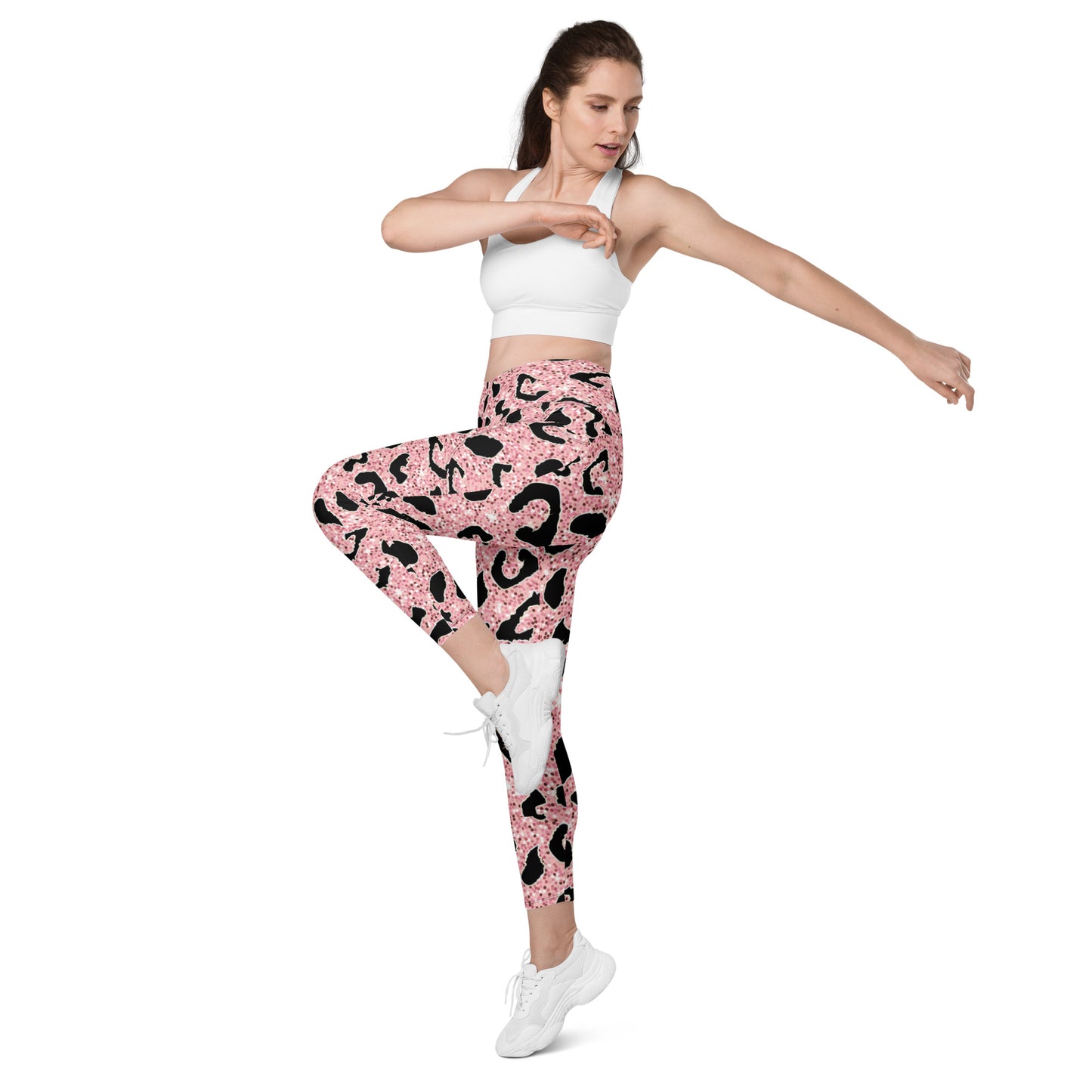 Crossover leggings with pockets Has Matching Top Sold Separate XXS to 6XL Adult/Teen Activewear