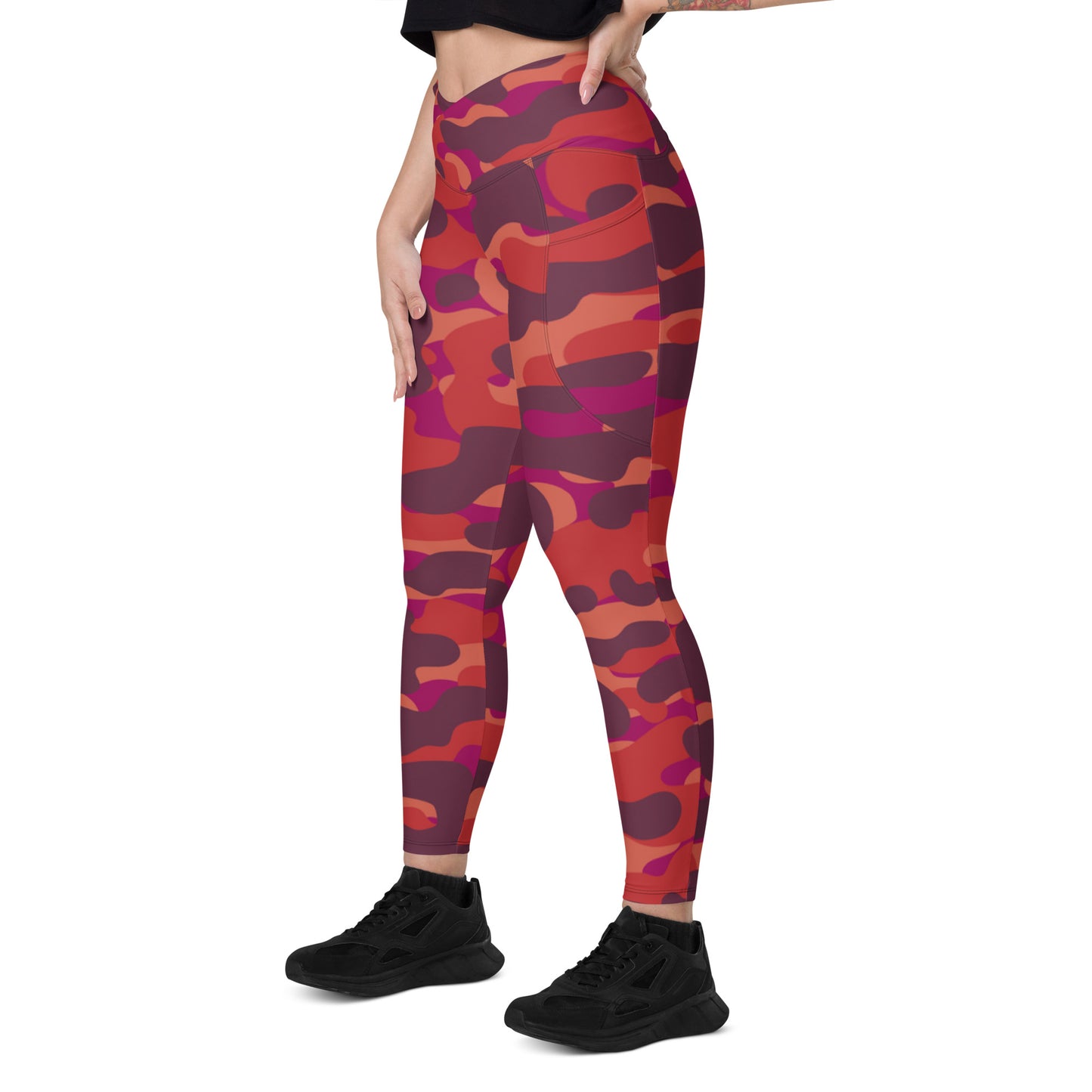 Crossover leggings with pockets Has Matching Top Sold Separate XXS to 6XL Adult/Teen Activewear