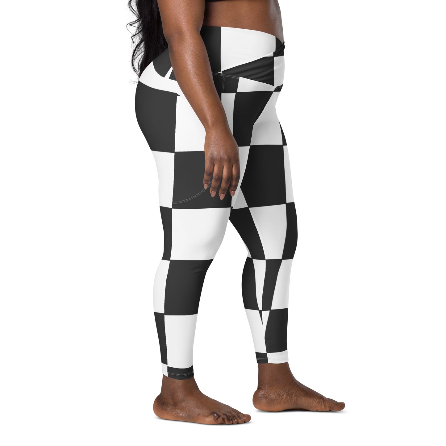 Crossover leggings with pockets Has Matching Top Sold Separate  XXS to 6XL Adult/Teen Activewear