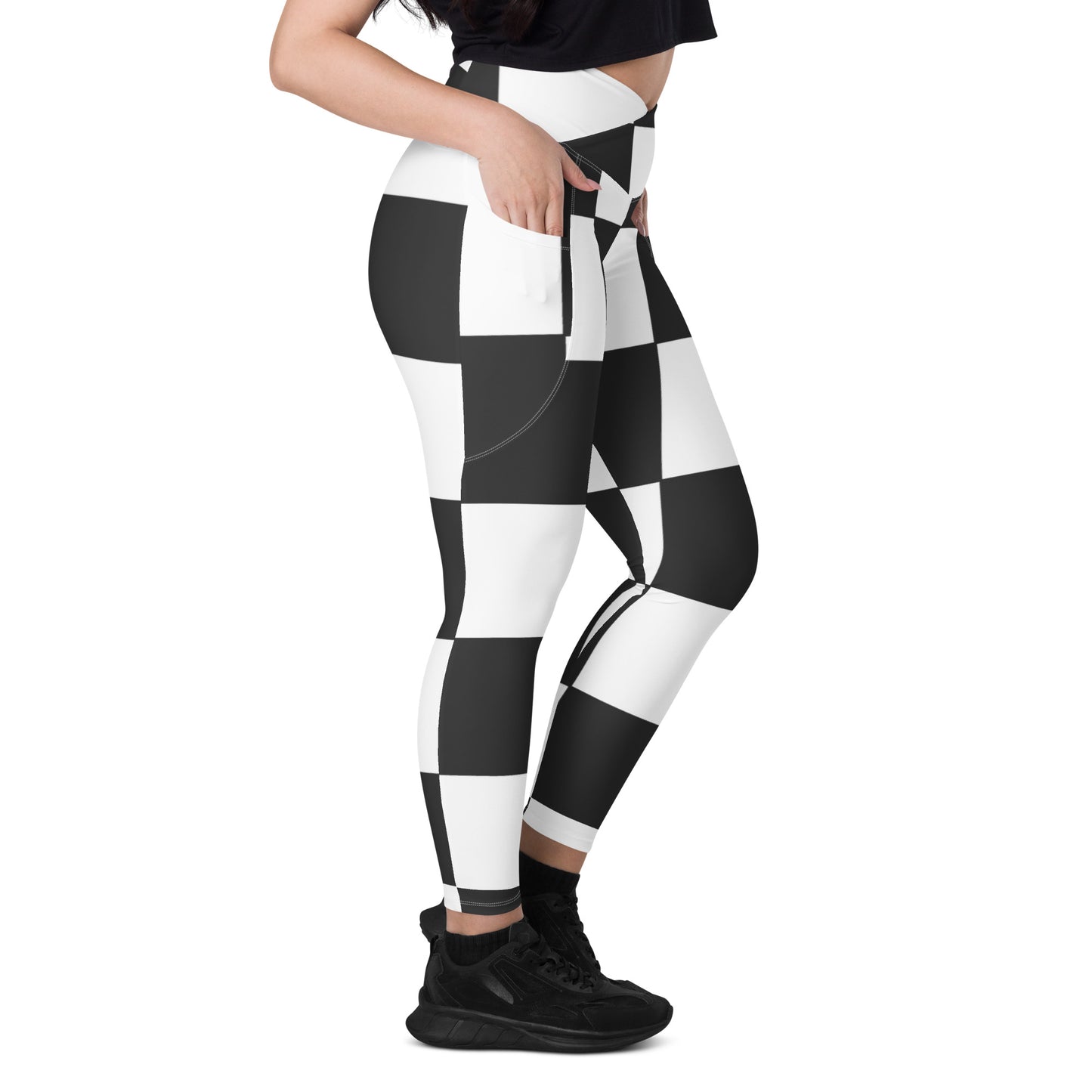 Crossover leggings with pockets Has Matching Top Sold Separate  XXS to 6XL Adult/Teen Activewear