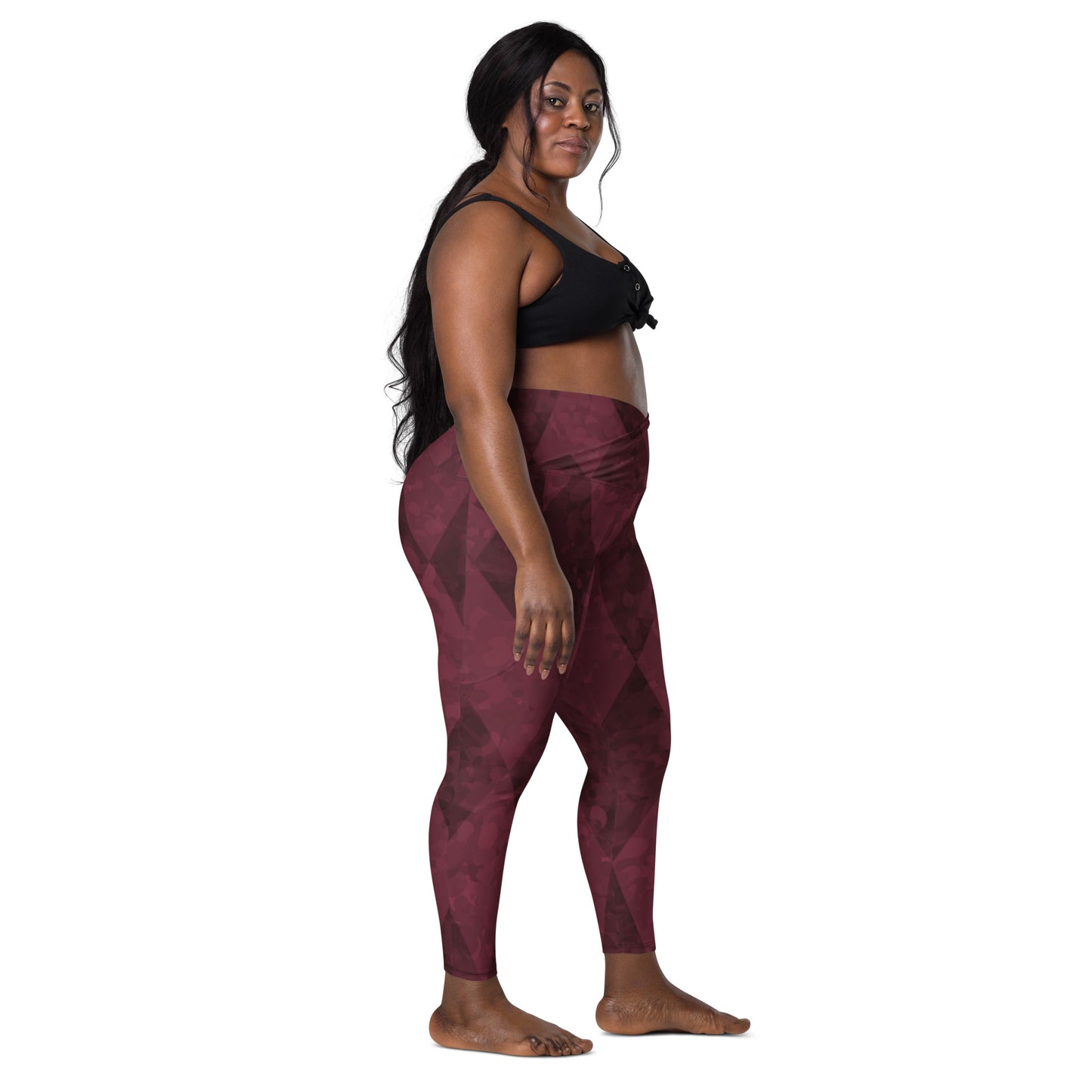 Crossover leggings with pockets Has Matching Top Sold Separate XXS to 6XL Adult/Teen Activewear