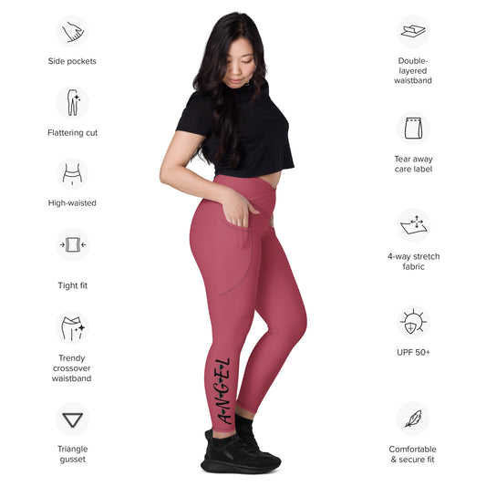 Crossover leggings with pockets Has Matching Tops Sold Separate XXS to 6XL Adult/Teen Activewear