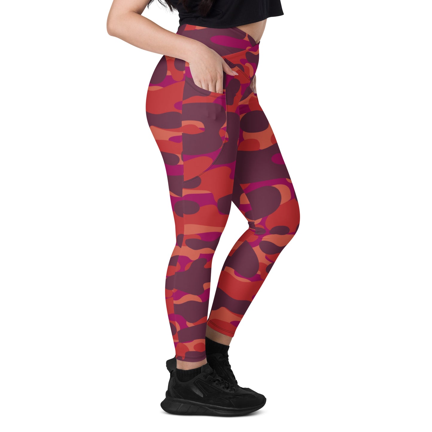 Crossover leggings with pockets Has Matching Top Sold Separate XXS to 6XL Adult/Teen Activewear