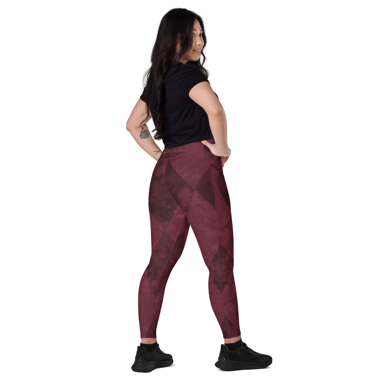 Crossover leggings with pockets Has Matching Top Sold Separate XXS to 6XL Adult/Teen Activewear