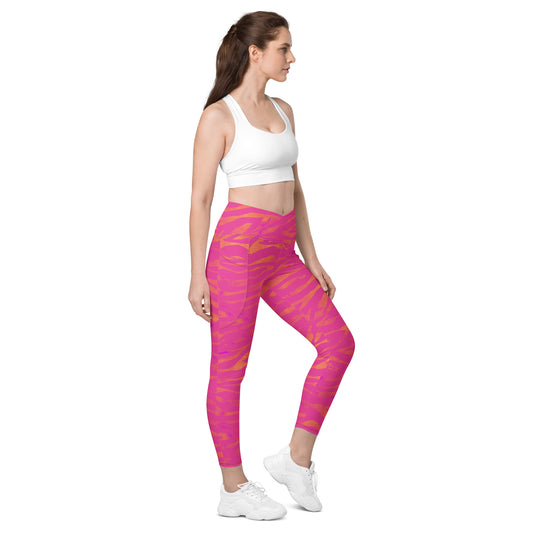 Crossover leggings with pockets Has Matching Top Sold Separate XXS to 6XL Adult/Teen Activewear