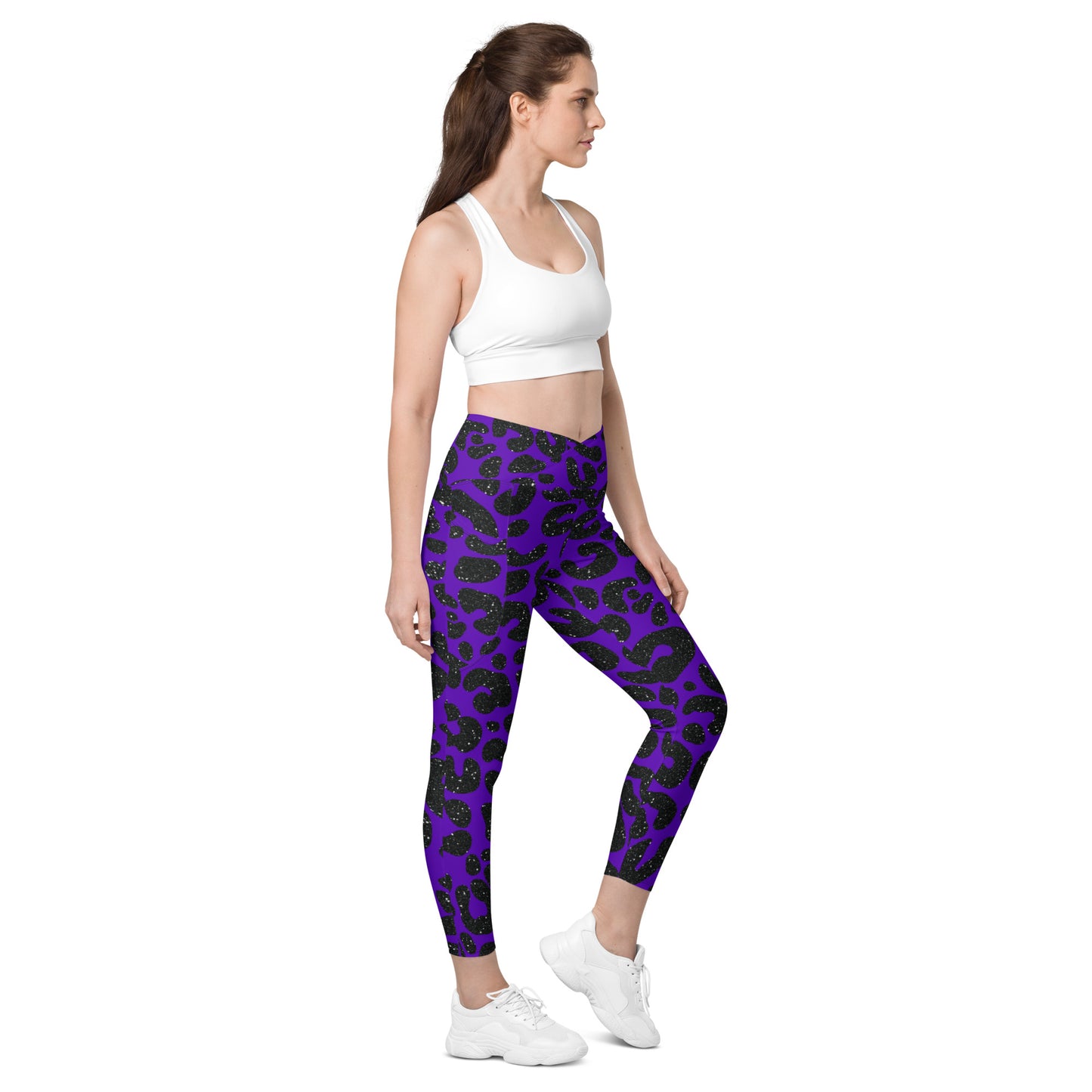 Crossover leggings with pocketsHas Matching Top Sold Separate XXS to 6XL Adult/Teen Activewear