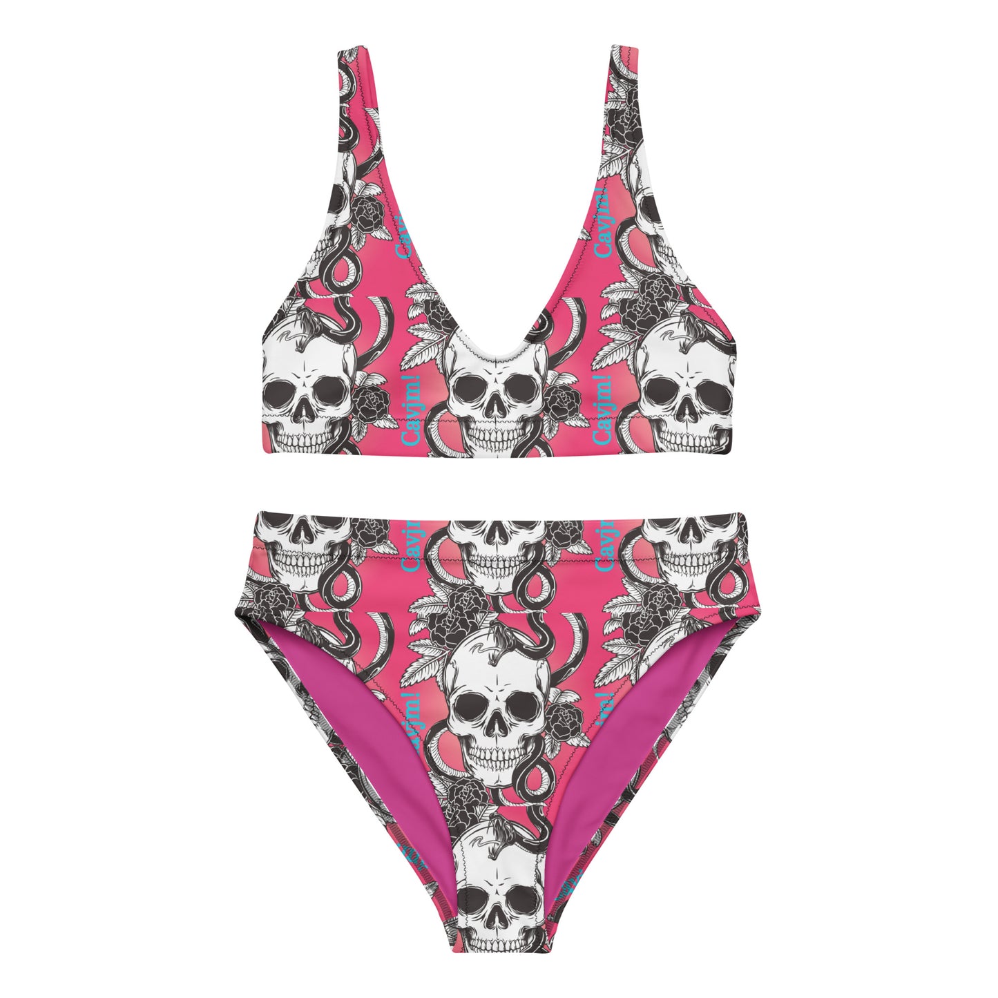 Recycled high-waisted bikini Cavjm Skulls