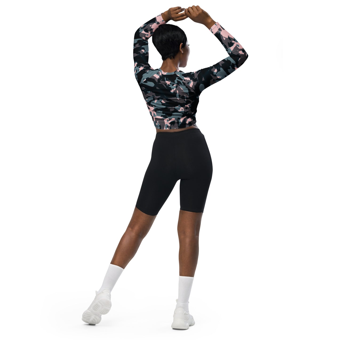 Recycled long-sleeve crop top  Up To 6XL Unisex Adult Activewear