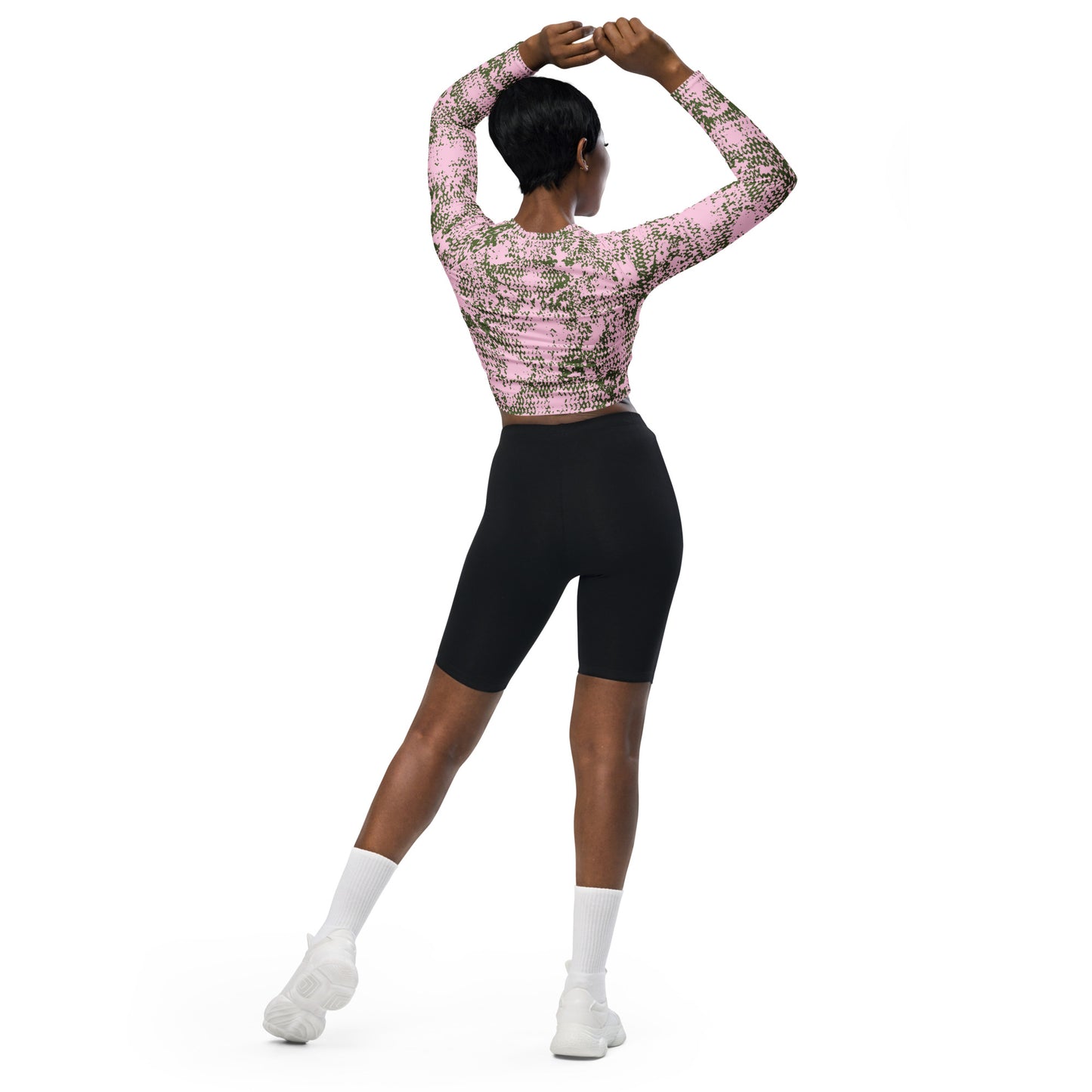 Recycled long-sleeve crop top  Up To 6XL Unisex Adult Activewear Has Matching Pants Sold Separate