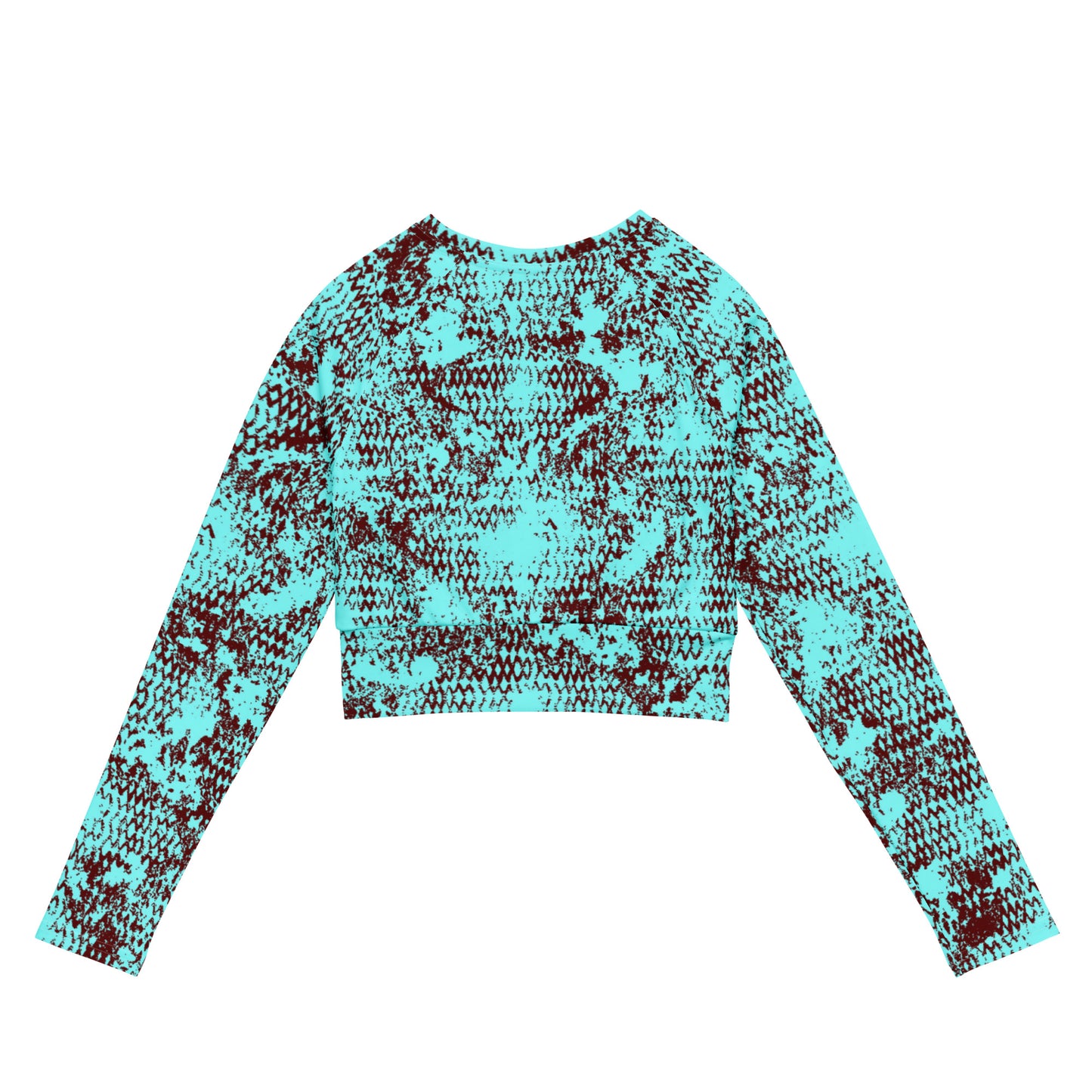 Recycled long-sleeve crop top  Up To 6XL Unisex Adult Activewear