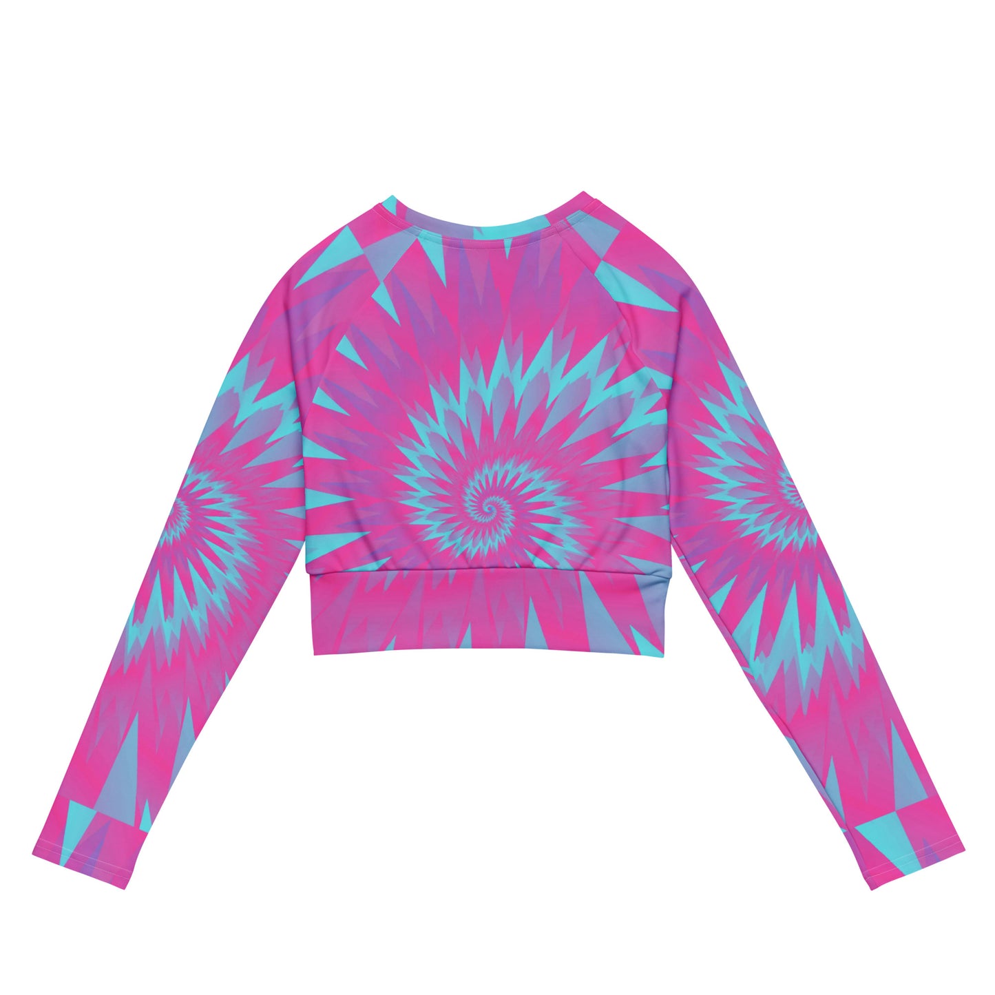 Recycled long-sleeve crop top Up To 6XL Activewear Adult/Teen