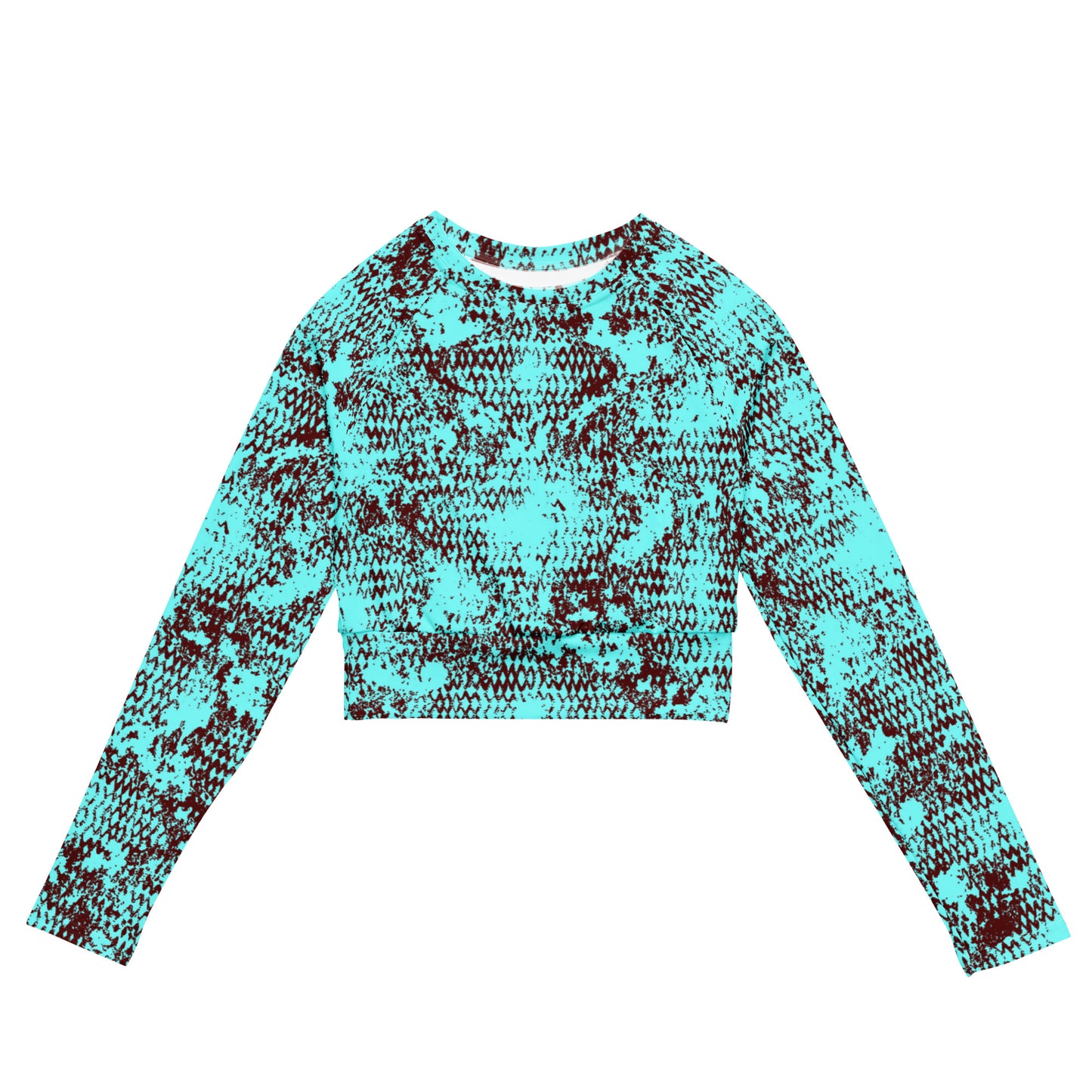 Recycled long-sleeve crop top  Up To 6XL Unisex Adult Activewear