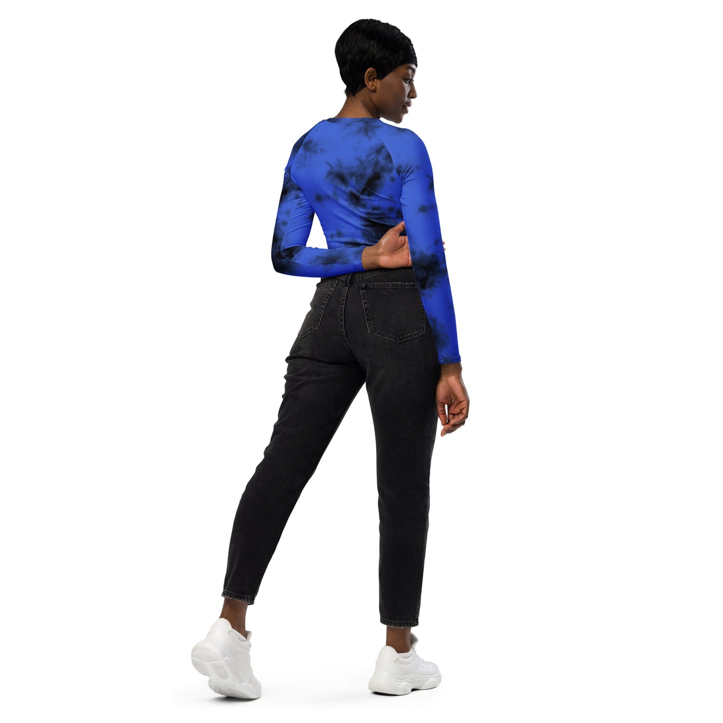 Recycled long-sleeve crop top  Up To 6XL Unisex Adult Activewear