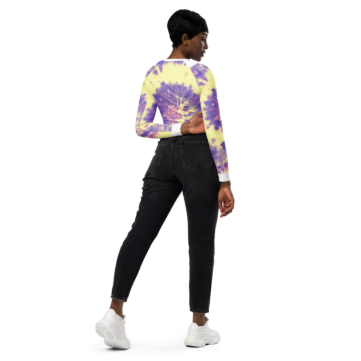 Recycled long-sleeve crop top  Up To 6XL Unisex Adult Activewear Has Matching Bottoms Sold Separate