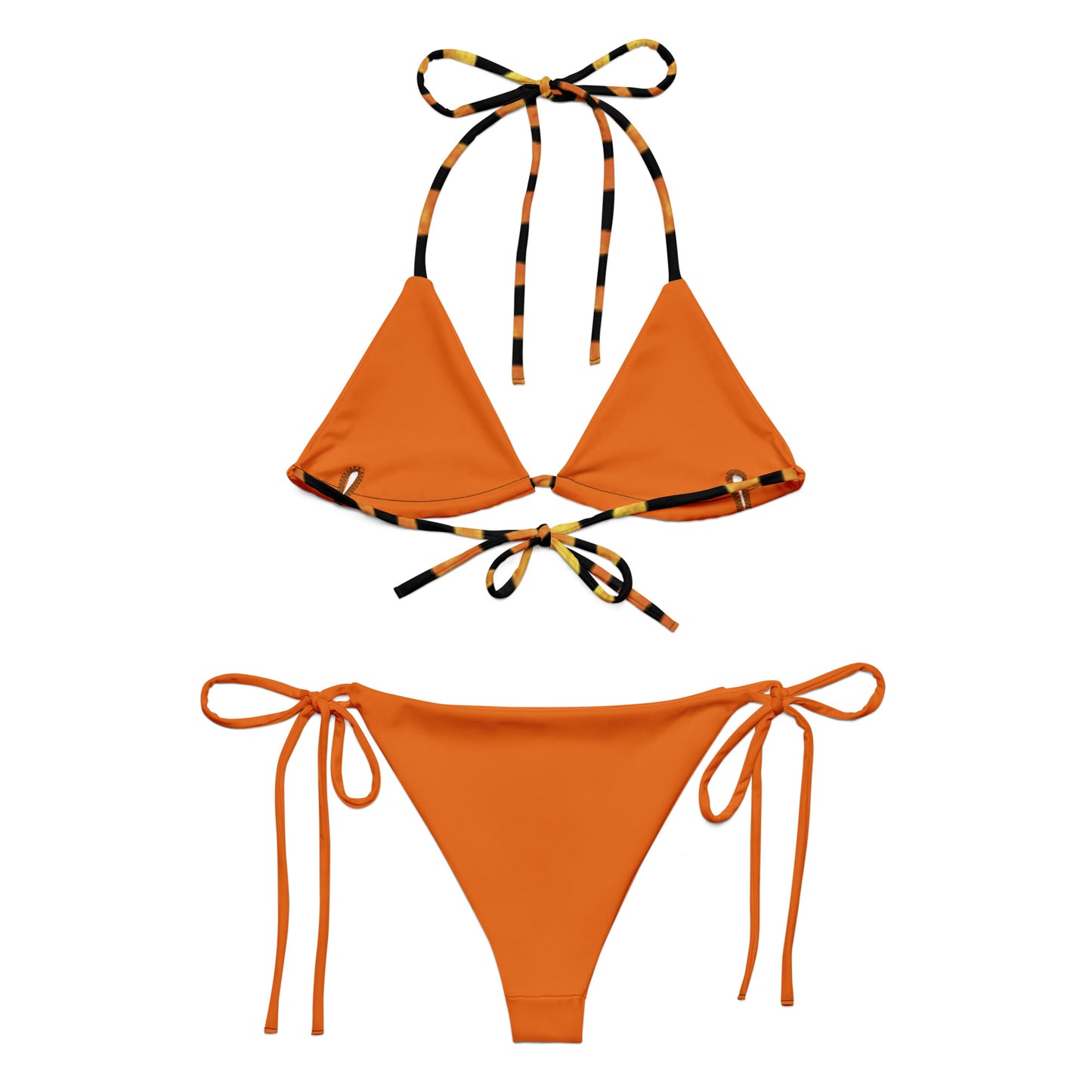 All-over print recycled string bikini