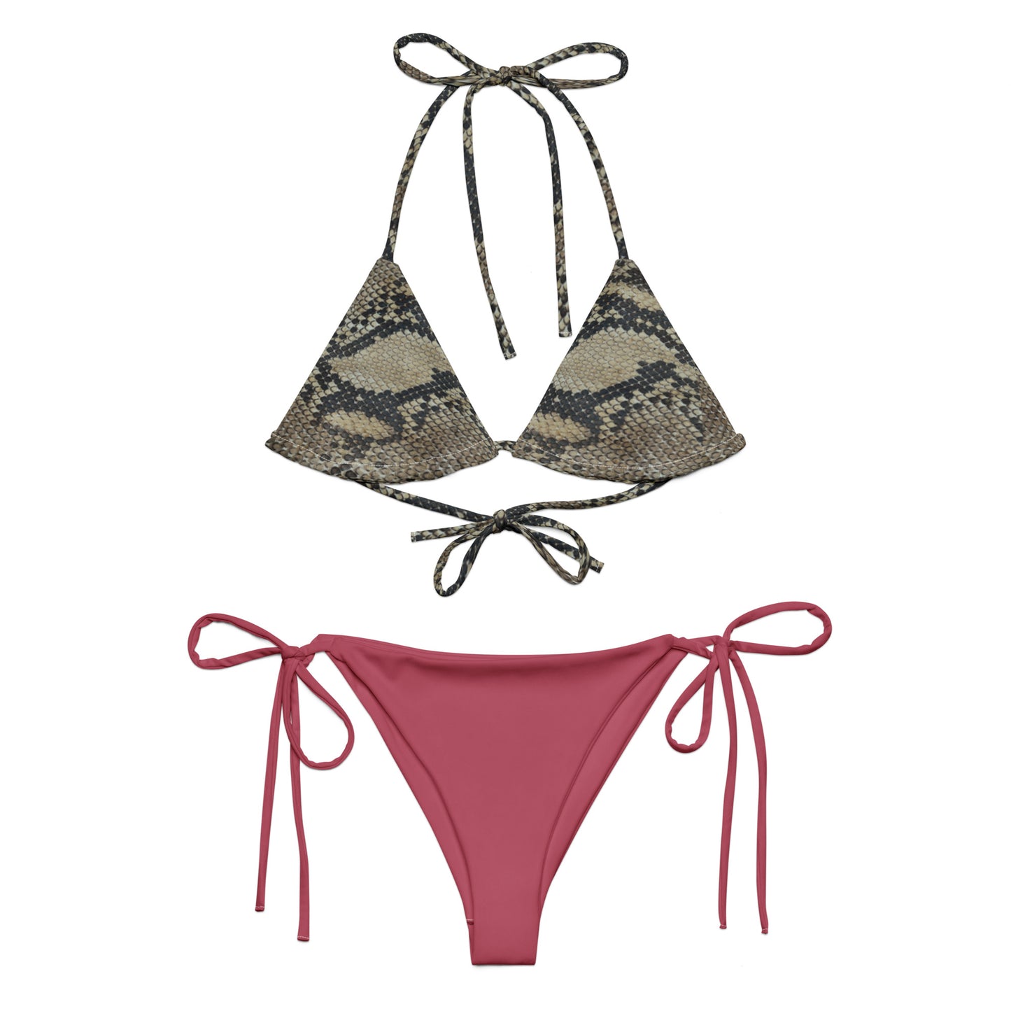 All-over print recycled string bikini