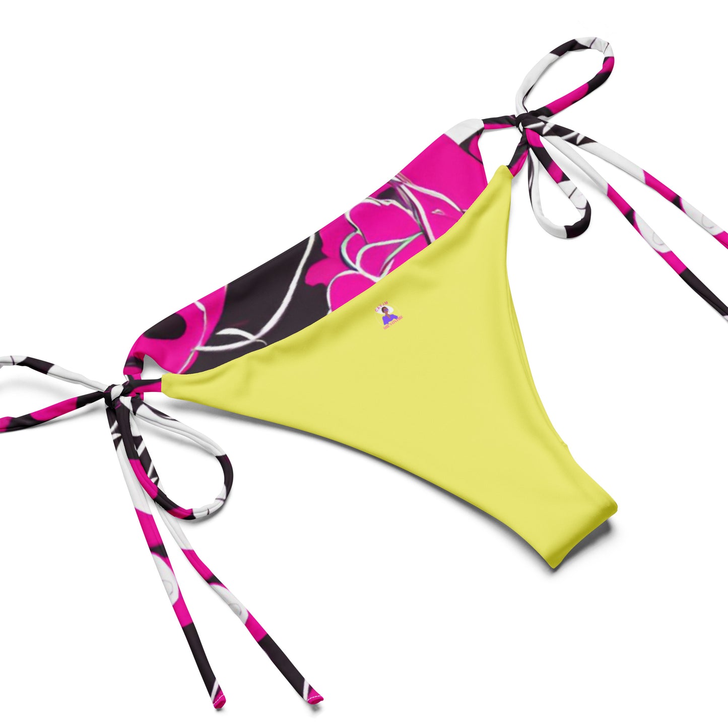 All-over print recycled string bikini