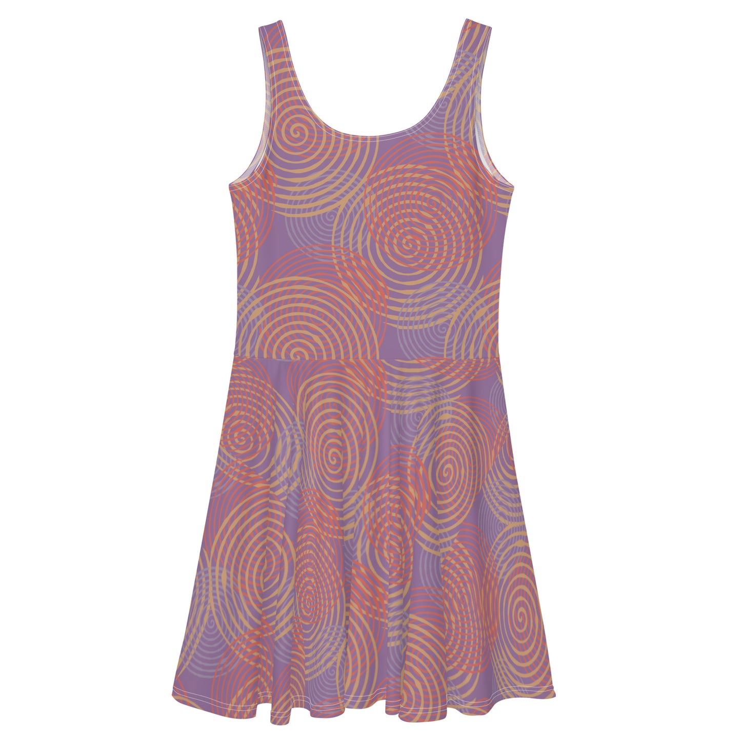 Skater Dress Mauve Swirls