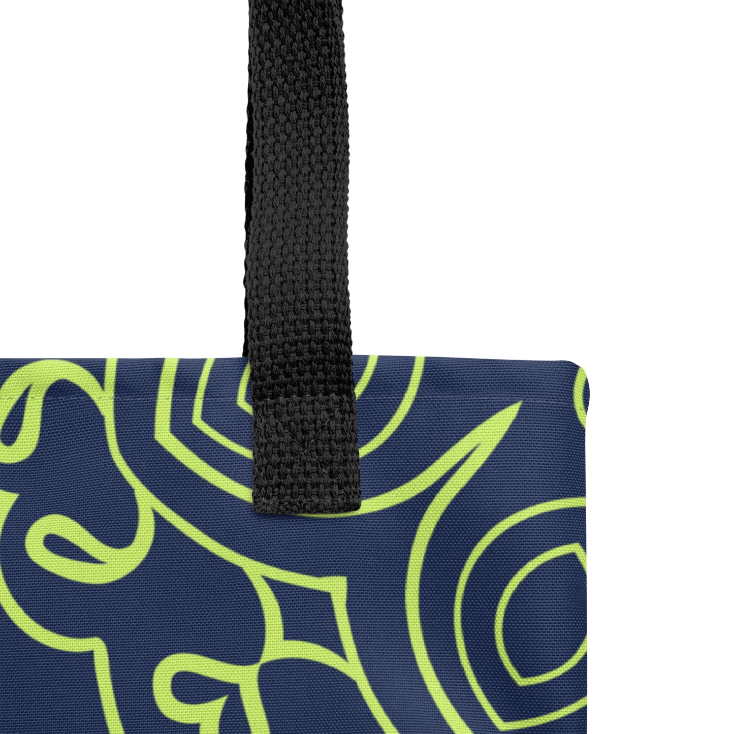 Tote bag Blue and Lime Green Design Adult Accessories Unisex