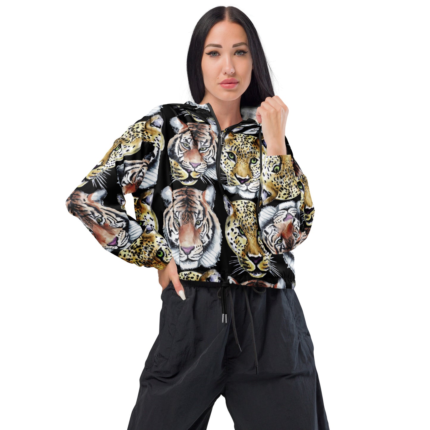 Women’s cropped windbreaker Has Matching Bottoms Sold Separate XXS to 6XL Adult/Teen Activewear