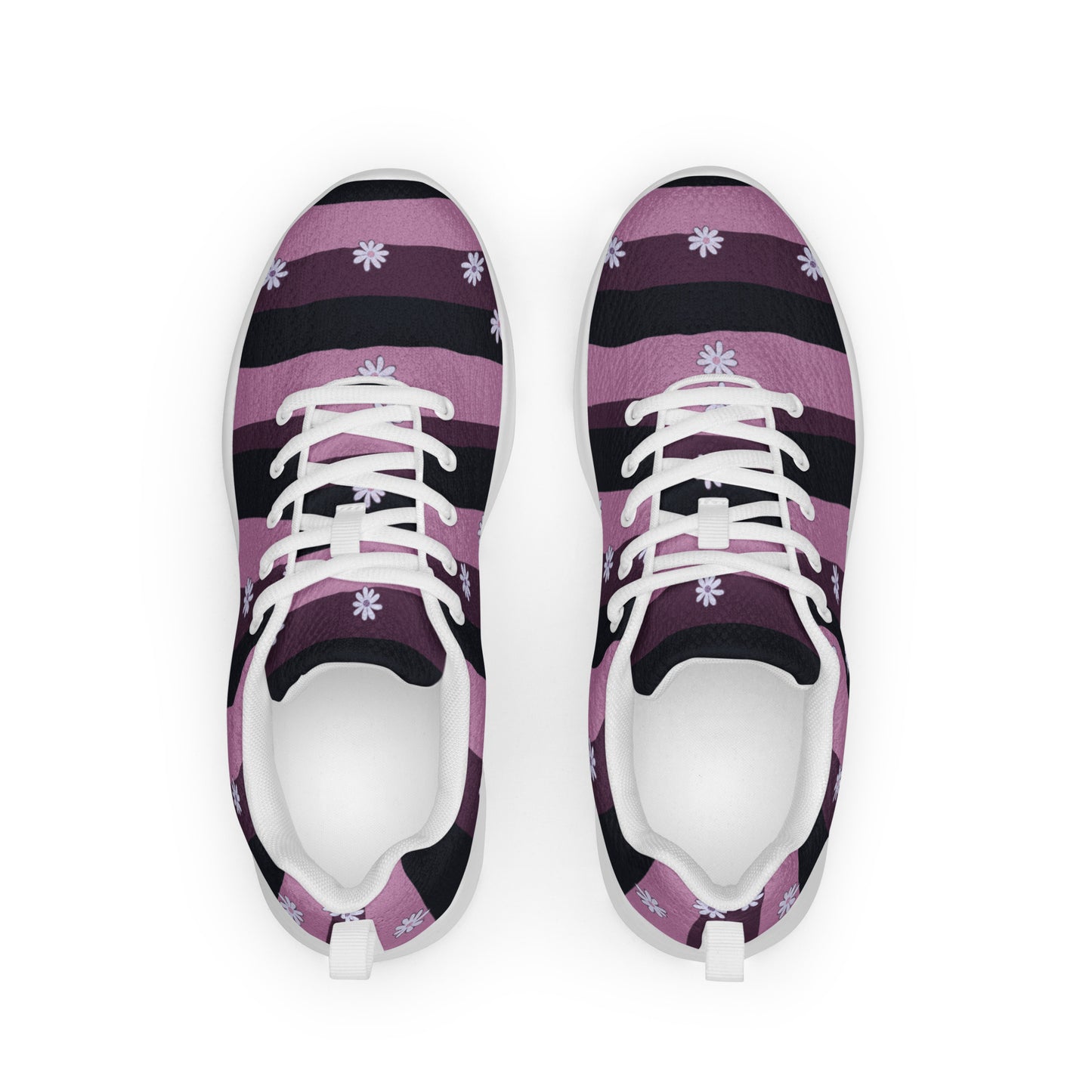 Women’s athletic shoes Dark Light Purple Little Flowers