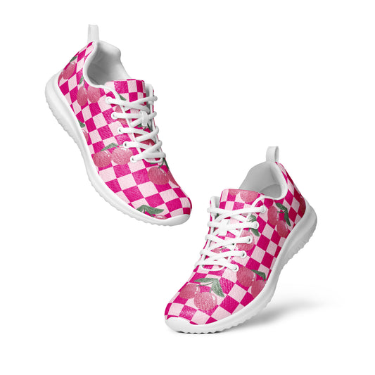 Women’s athletic shoes Hot Pink Under Checkered Cherries