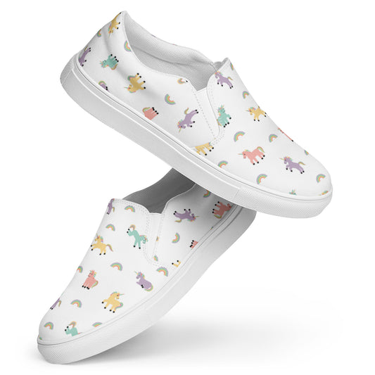 Women’s slip-on canvas shoes Born a Unicorn