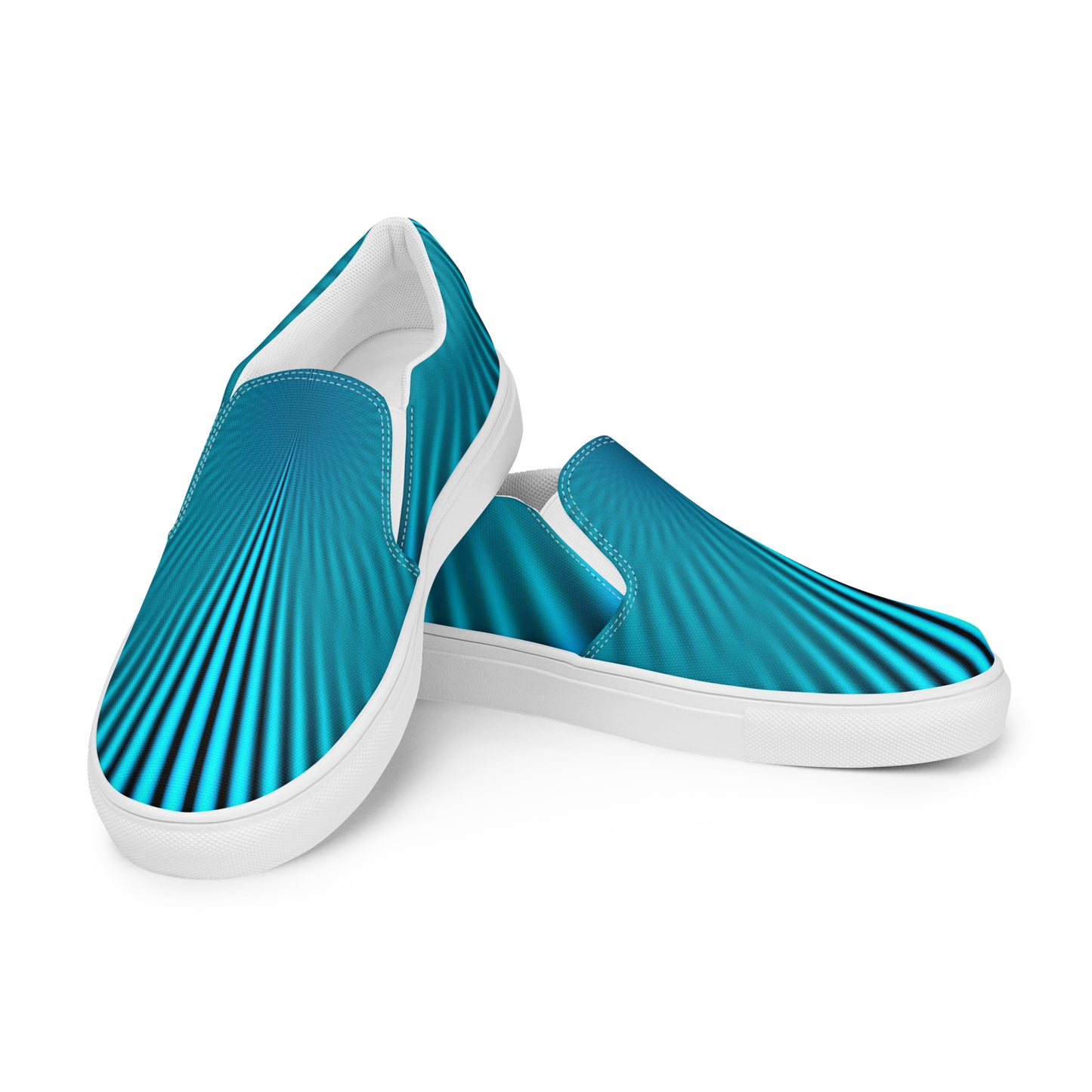 Women’s slip-on canvas shoes Clear Blue Knight Stripes