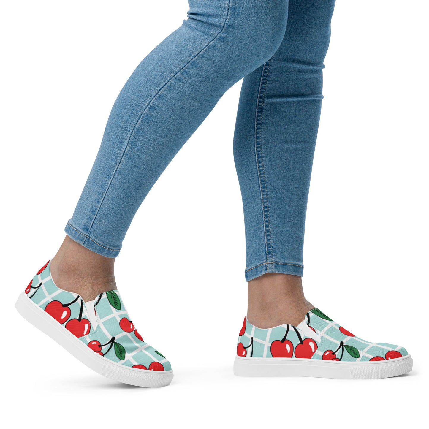 Women’s slip-on canvas shoes Cherries on Top